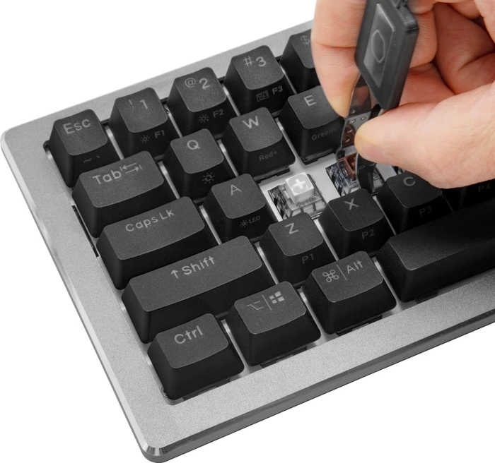 Cooler Master CK720, LEDs RGB, hot-swap, schwarz/grau, Kailh Box V2 BROWN, USB, US