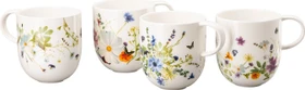 Rosenthal Brillance Bone China Fleurs Sauvages Becher mit Henkel, 4 Stück