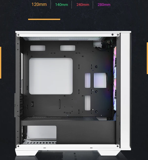 Thermaltake Divider 170 TG ARGB Snow Edition, weiß, Glasfenster