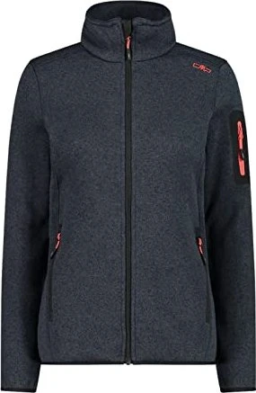 CMP Knit Tech Melange Fleece Jacke titanio/campari (Damen)