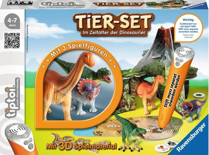 Ravensburger tiptoi Spielfigur: Tier-Set Im Zeitalter der Dinosaurier