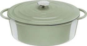 Tefal E25806 Lov Gusseisen Kochtopf Bräter oval 34x26cm hellgrün