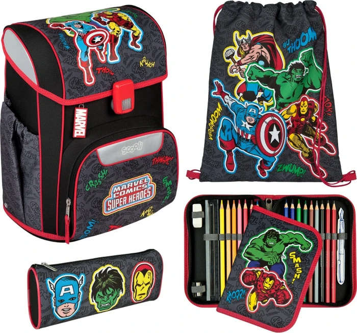 scooli Easy Start Avengers Schultaschen-Set, 5-tlg.