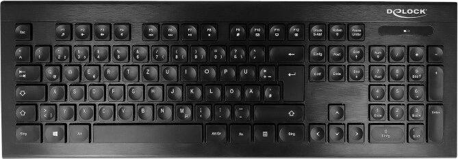 DeLOCK Water-Drop Tastatur kabellos, schwarz, USB, DE