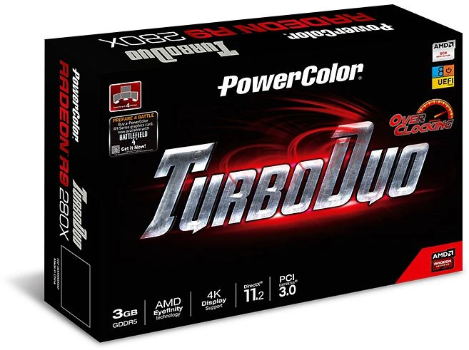 PowerColor Radeon R9 280X TurboDuo OC, 3GB GDDR5, DVI, HDMI, 2x mDP