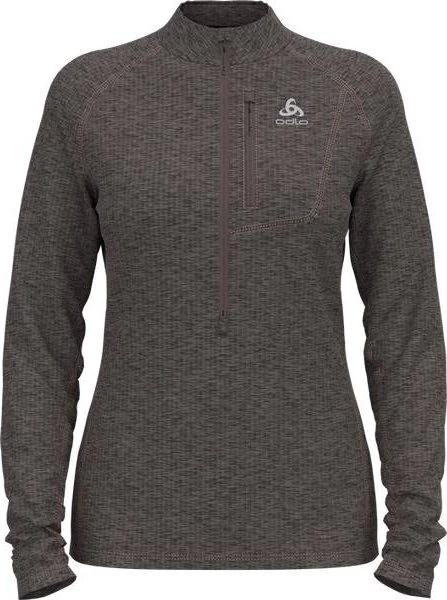 Odlo Tencia Mid Layer Half-Zip Funktionsshirt langarm iron melange (Damen)