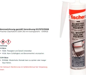 fischer AC Allwetterdichtstoff transparent, 310ml