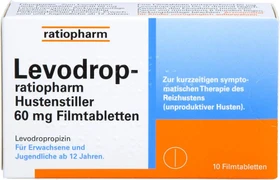 Levodrop-ratiopharm Hustenstiller 60mg Filmtabletten, 10 Stück