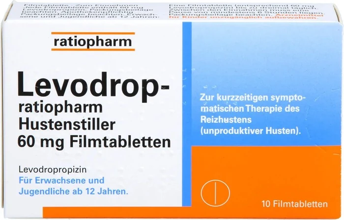 Levodrop-ratiopharm Hustenstiller 60mg Filmtabletten, 10 Stück