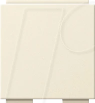 Gira Universal-Blindabdeckung für Abdeckung Modular Jack 2fach mit 30° Schrägauslass und Beschriftungsfeld, cremeweiß glänzend