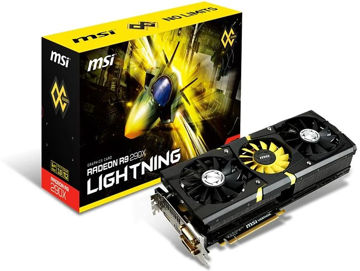 MSI Radeon R9 290X, R9 290X Lightning, 4GB GDDR5, 2x DVI, HDMI, DP