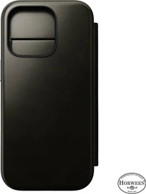 Nomad Modern Leather Folio für Apple iPhone 16 Pro green chrome