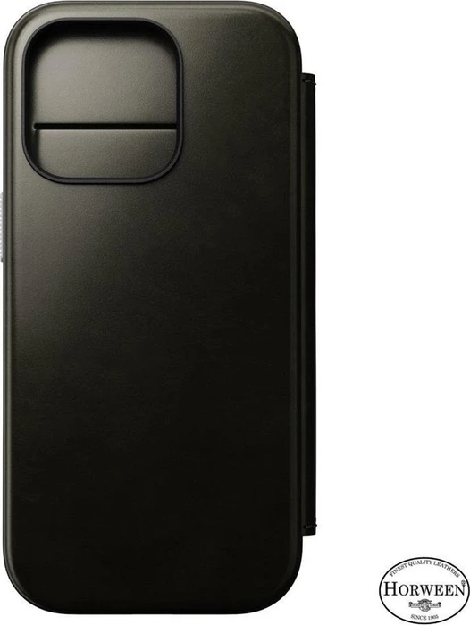 Nomad Modern Leather Folio für Apple iPhone 16 Pro green chrome