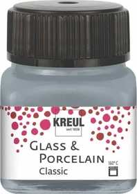 Kreul Glass & Porcelain Classic Malfarbe, silber metallic, 20ml