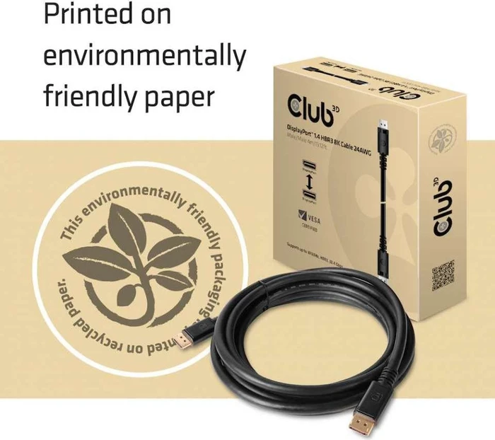 Club 3D DisplayPort 1.4 Kabel schwarz, 4m