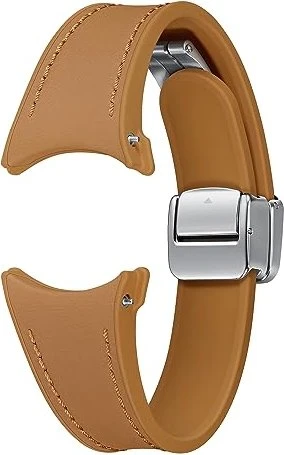 Samsung D-Buckle Hybrid Eco-Leather Band Slim (S/M) für Galaxy Watch 6 camel