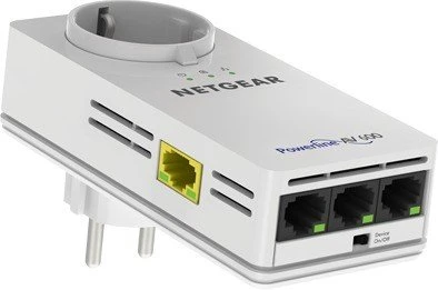 Netgear Powerline AV 600 PassThru XAVB6504 Kit, HomePlug, 4x RJ-45, 2er-Bundle