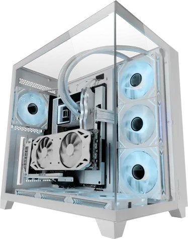 Mars Gaming MC-3C White, Glasfenster