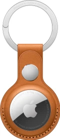 Apple AirTag Schlüsselanhänger aus Leder goldbraun