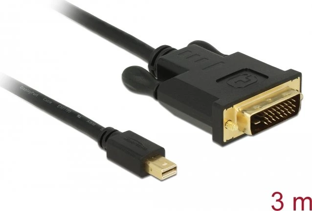 DeLOCK Mini DisplayPort 1.1 [Stecker] auf DVI-D 24-Pin [Stecker] Kabel, 3m