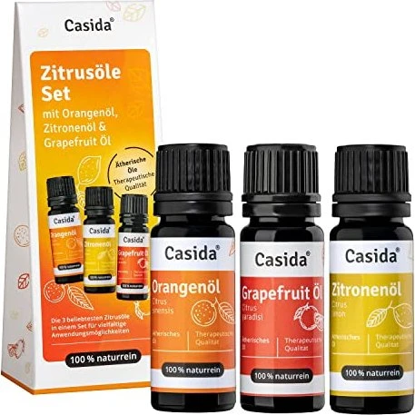Casida Zitrusöle Duftöl-Variation, 30ml (3x 10ml)