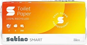 Wepa Satino smart Toilettenpapier 3-lagig weiß, 8 Rollen