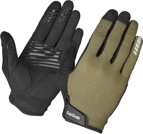 GripGrab Explr Padded Full Finger Summer Fahrradhandschuhe olive green