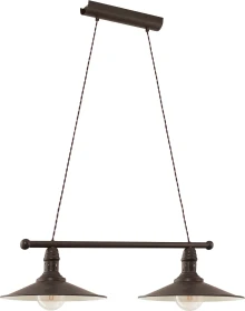 Eglo Stockbury Pendelleuchte 2-flammig braun/beige