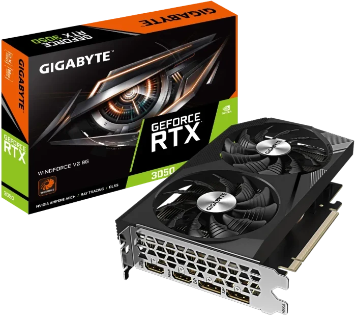 GIGABYTE GeForce RTX 3050 Windforce V2 8G, 8GB GDDR6, 2x HDMI, 2x DP