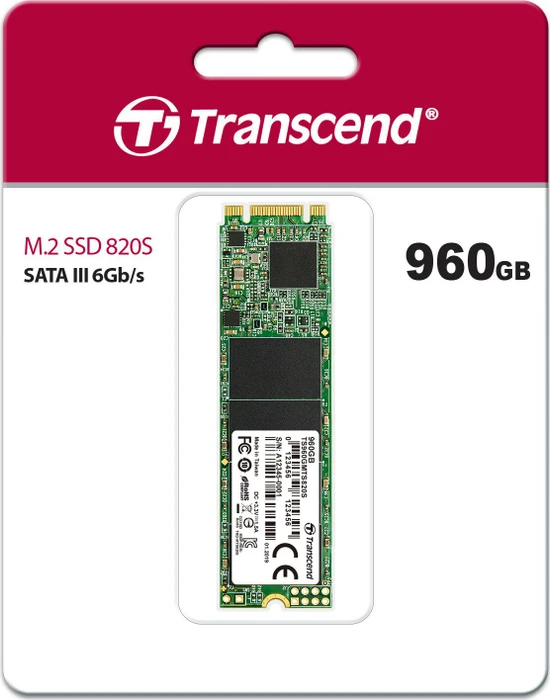 Transcend MTS820S SSD 960GB, M.2 2280 / B-M-Key / SATA 6Gb/s