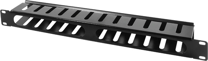 LogiLink Kabelpanel 19" mit Abdeckung, schwarz, 1HE