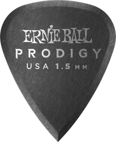 Ernie Ball Black Standard Prodigy Pick, 1.5mm, 6-Pack
