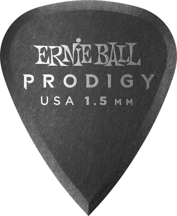 Ernie Ball Black Standard Prodigy Pick, 1.5mm, 6-Pack