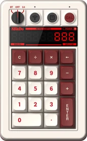8BitDo Retro 18 Mechanical Numpad Fami Edition, mehrfarbig/rot/weiß, Kailh Box V2 WHITE, hot-swap, USB-C/Bluetooth