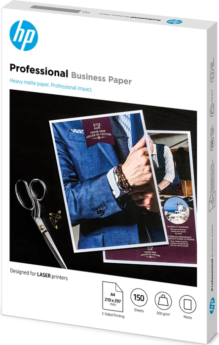 HP Laser Professional Business Fotopapier matt weiß, A4, 200g/m², 150 Blatt
