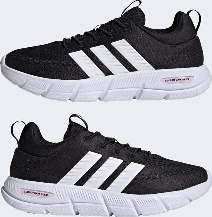 adidas Cloudfoam Flex Elastic Laces core black/zero metalic/almost pink (Damen)