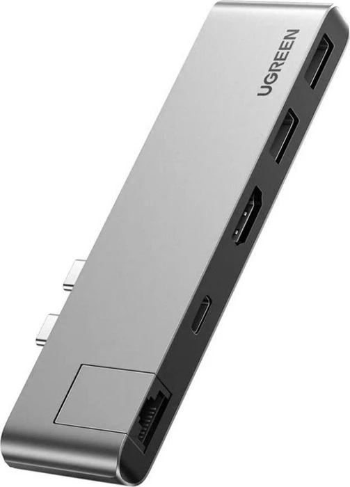 Ugreen 5-in-1 USB-C Hub for MacBook, 2x USB-C 3.1 [Stecker]