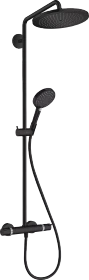 Hansgrohe Croma Select S Showerpipe 280 1jet mit Thermostat und Handbrause Raindance mattschwarz