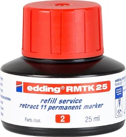 edding RMTK25 retract 11 Permanentmarker Tintenflasche rot, 25ml