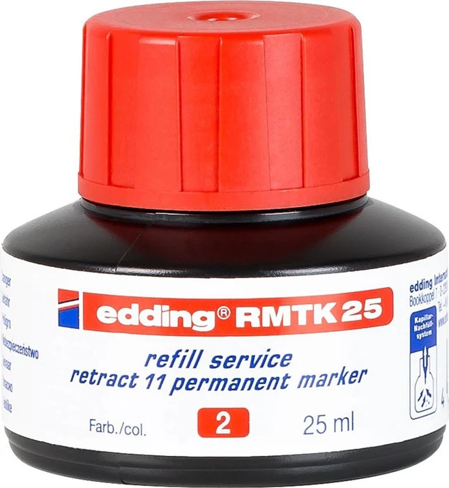edding RMTK25 retract 11 Permanentmarker Tintenflasche rot, 25ml