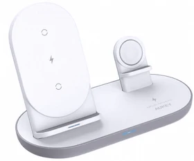 Aukey Aircore Series 3-in-1 Wireless Charging Dock weiß