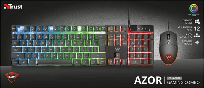 Trust Gaming GXT 838 Azor Keyboard & Mouse Gaming Combo, USB, ND
