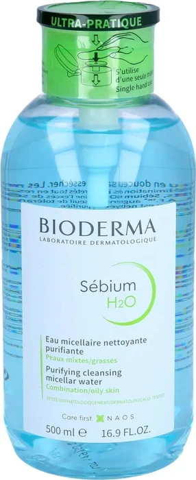 Bioderma Sébium H2O Solution Micellaire Reinigungslösung Pumpe, 500ml