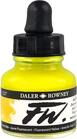 Daler Rowney FW Acrylic Ink fluorescent yellow, 29.5ml