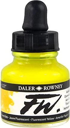 Daler Rowney FW Acrylic Ink fluorescent yellow, 29.5ml