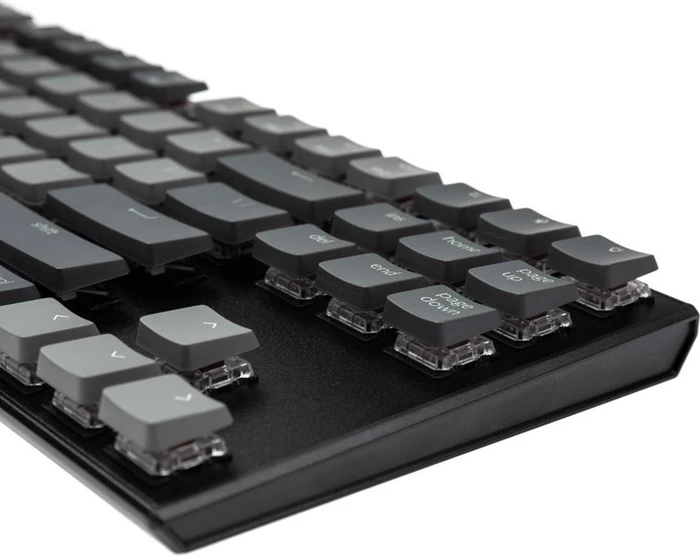 Keychron K1 V4, 80% TKL, LEDs weiß, schwarz, Gateron LOW PROFILE BROWN, USB/Bluetooth, US