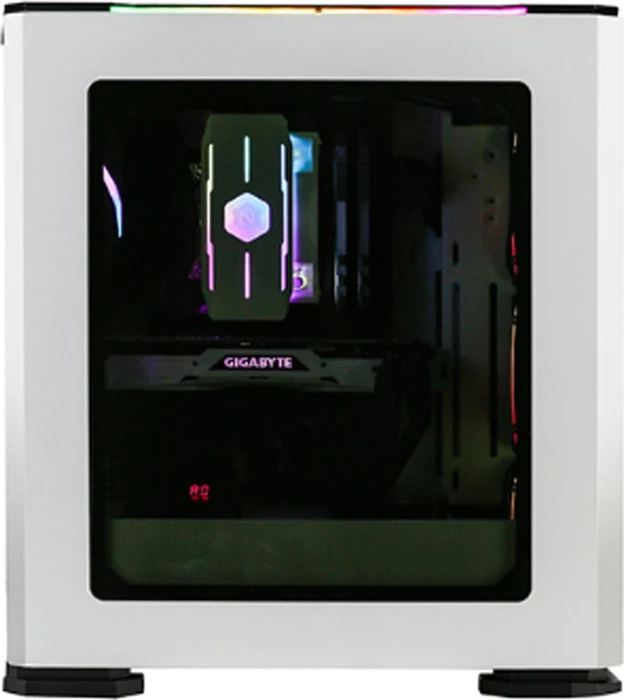 Zalman X3, weiß, Glasfenster