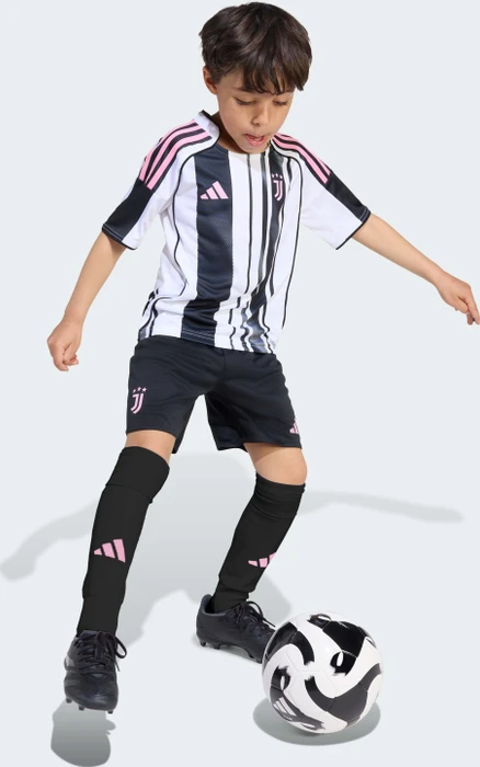 adidas Juventus Turin 2025/2026 Heimausrüstung schwarz/weiß (Junior)