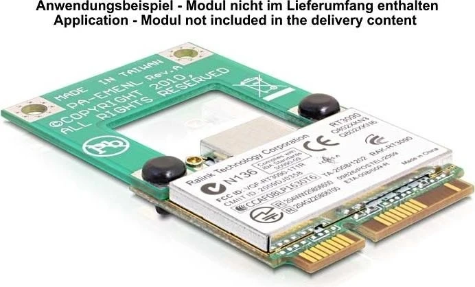 DeLOCK Mini PCIe/mSATA Verlängerung Half size auf Full Size