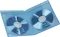 Hama Blu-ray-Doppel-Leerhülle Standard, transparent/blau, 3 Stück Vorschaubild
